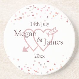 Porta-copos Círculos de Confetti Rosa