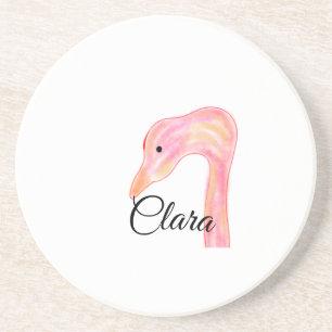 Porta-copos Cisne simples rosa vermelho rosto aquarela animal