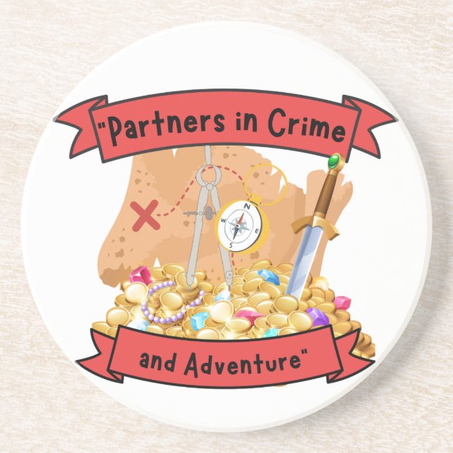 Porta-copos citação do mapa pirata (Frente)