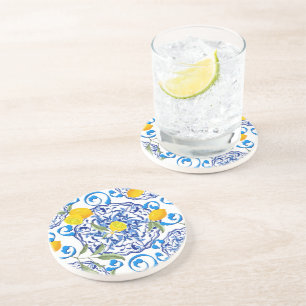 Porta-copos Citrinos de Verão,boho,bohemiano,floral mediterr