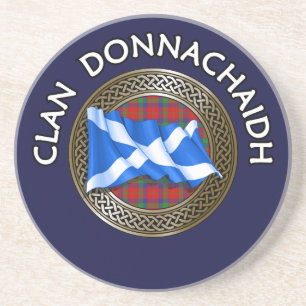Porta-copos Clan Donnachaidh Robertson Tartan Knot & Flag