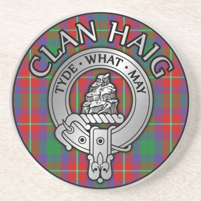 Porta-copos Clan Haig Crest & Tartan (Frente)