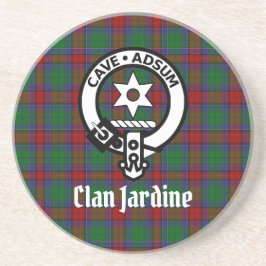 Porta-copos Clan Jardine Crest Crachá E Tartan
