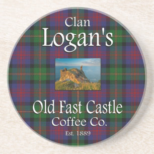 Porta-copos Clan Logan's Old Fast Castle Coffee Co.