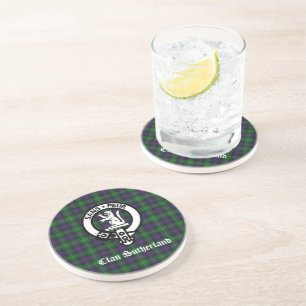 Porta-copos Clan Sutherland Crest & Tartan