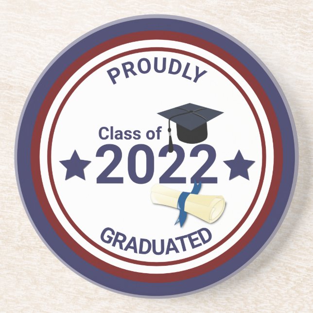 Porta-copos Classe elegante do ano de graduação de 2022 (Frente)