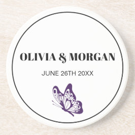 Porta-copos Classic Elegant Script Wedding Rehearsal Sandstone