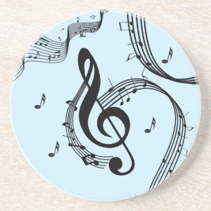 Porta-copos Climactic G Clef Music Blue
