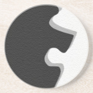 Porta-copos Coaster do quebra-cabeça preto