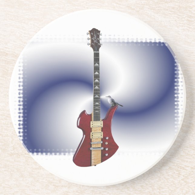 Porta-copos coaster - guitar (Frente)