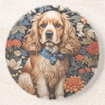 Cocker Spaniel William Morris Inspirou Floral