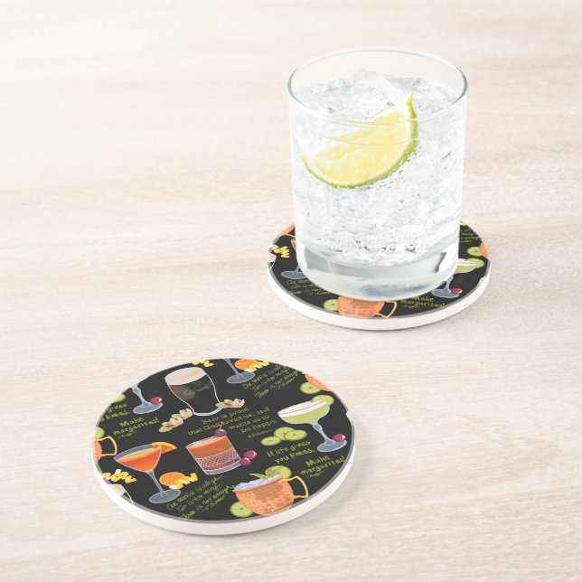 Porta-copos Cocktails e contemplação (Lateral)