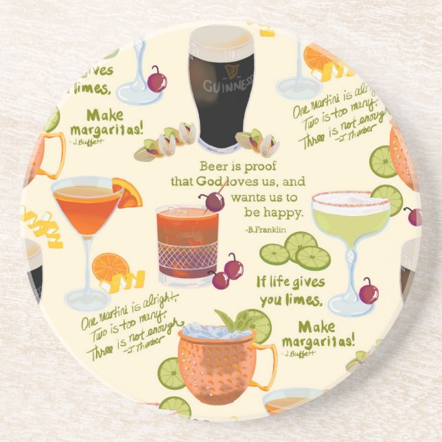 Porta-copos Cocktails e conversação (Frente)