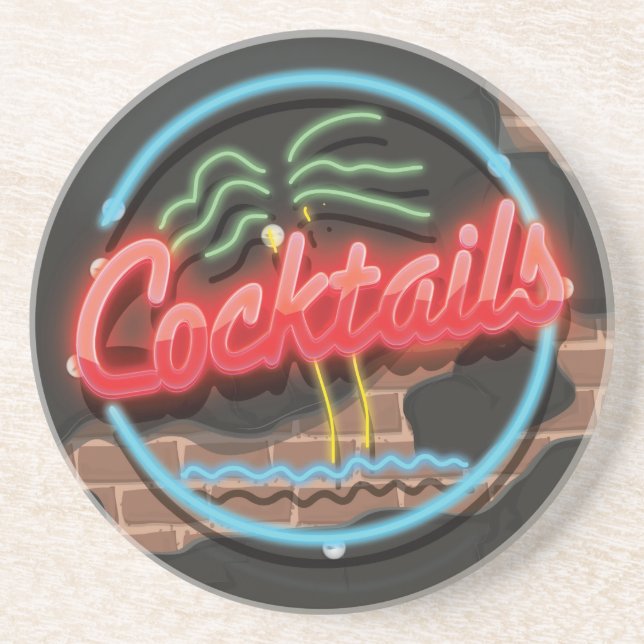 Porta-copos Cocktails Nightclub Neon (Frente)