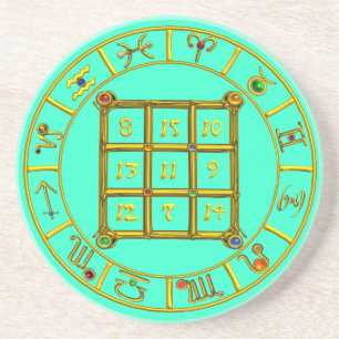 Porta-copos CÓDIGO ASTRAL,MAGIC SQUARE 33 Gráfico de Astrologi