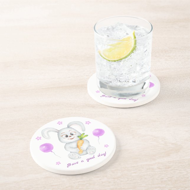 Porta-copos Coelhinho bonito para um bom humor (Lateral)