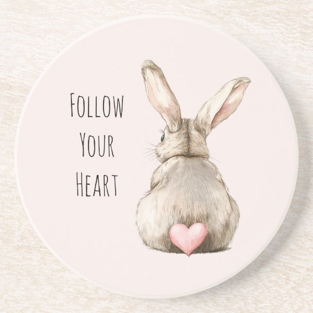Porta-copos Coelho Coração de Coelho Blush (Frente)