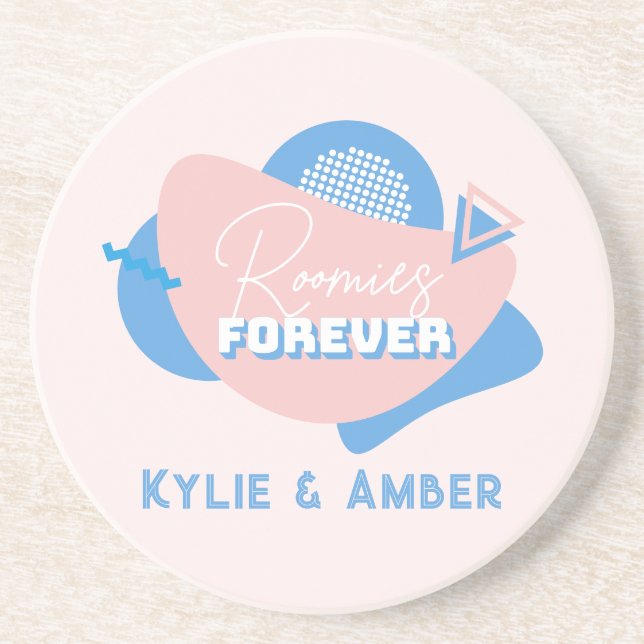 Porta-copos Colega de quarto com nome personalizado "Roomies F (Frente)