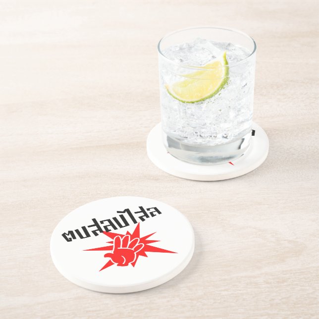 Porta-copos Coloque-o no chão, seu Bobo, Dop Salop Salai, em T (Lateral)