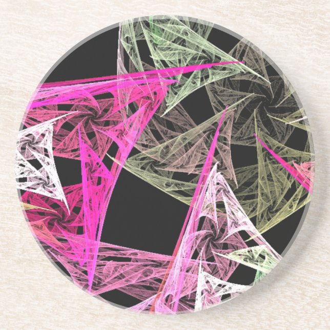 Porta-copos Colorida Abstrato Origami (Frente)