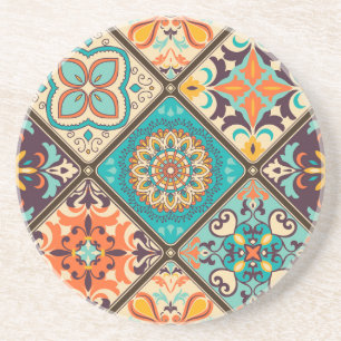 Porta-copos Colorida azulejo de retalhos: Motivos islâmicos.