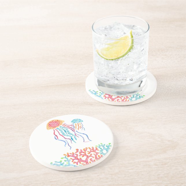 Porta copos Colorida de Sandstone (Lateral)