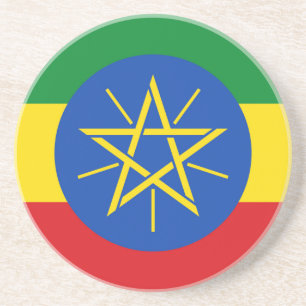 Porta copos com bandeira da Etiópia