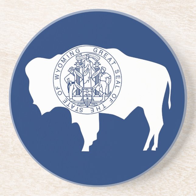 Porta copos com Bandeira do Wyoming, EUA (Frente)