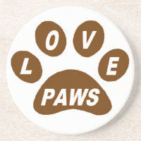 Porta copos com patas de amor em patas marrom