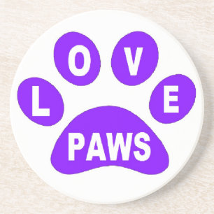 Porta copos com patas de amor em patas roxas