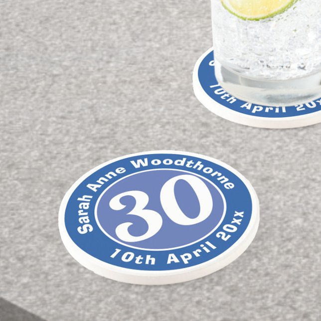 Porta-copos Comemoração de Aniversário com Nome, Idade e Data (Criador carregado)