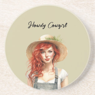 Porta-copos Como vai Cowgirl Ruiva Feminina  