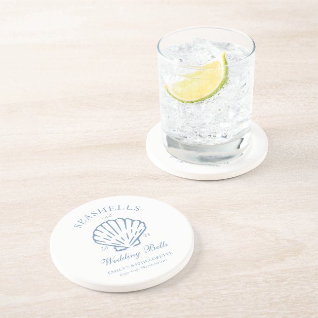 Porta-copos Conchas e Sininhos de Casamento Bela Adormecida Ar (Lateral)