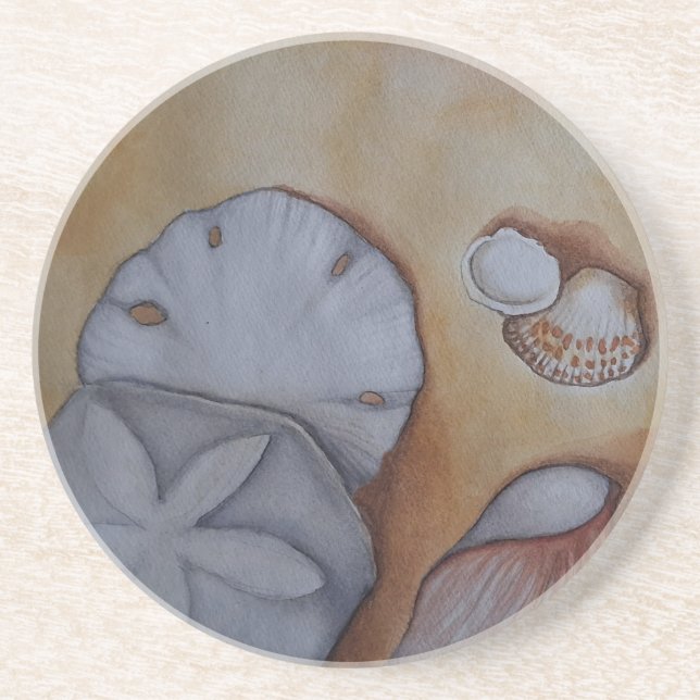 Porta-copos Conchas na costa (Frente)