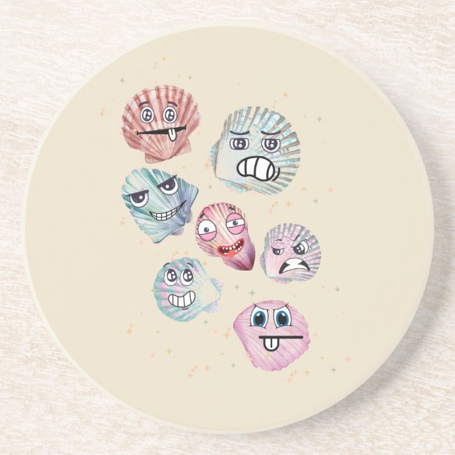 Porta-copos conchas oceânicas (Frente)