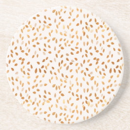 Porta-copos Confetes de Folha de Ouro em Fundo Rosa