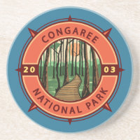 Congaree National Park Retro Compass Emblem
