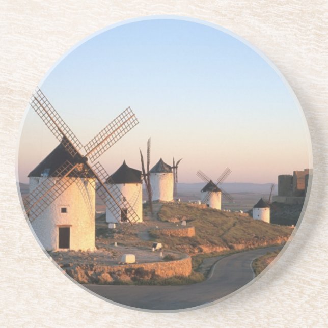 Porta-copos Consuegra, La Mancha, Espanha, moinhos de vento (Frente)