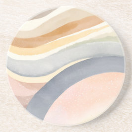 Porta-copos Contemporary Waves | Neutral Modern Watercolor