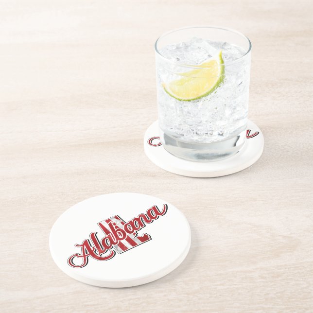 Porta-copos Contorno do Estado do Alabama (Lateral)