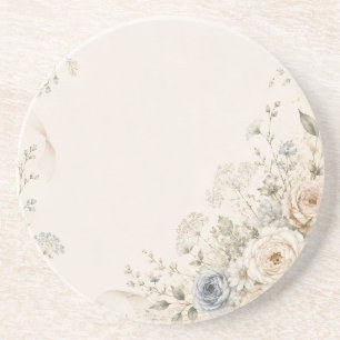 Porta-copos Convite de Casamento com Detalhes Florais Elegante