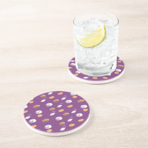Porta-copos Cookies e leite em roxo