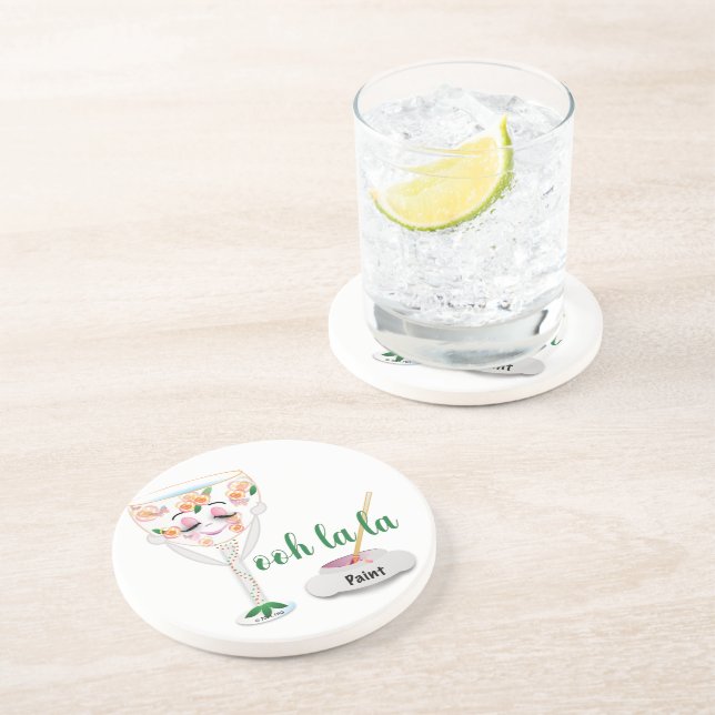 Porta-copos Copo de Vinho com Personalidade (Lateral)