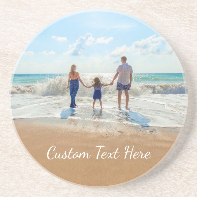 Porta-copos Copo Personalizado com Foto e Texto Personalizado (Frente)