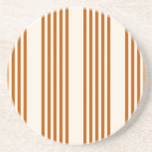 Porta-copos Cor de laranja queimada e bege, padrão de cinco fa