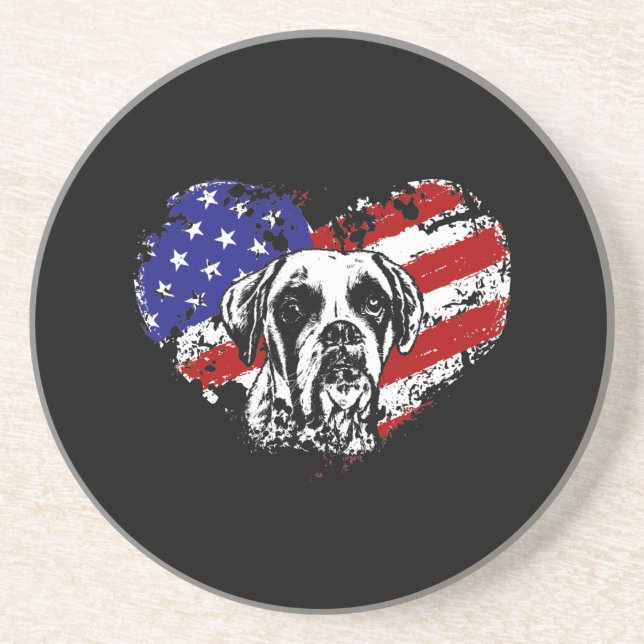 Porta-copos Coração Boxer (Frente)