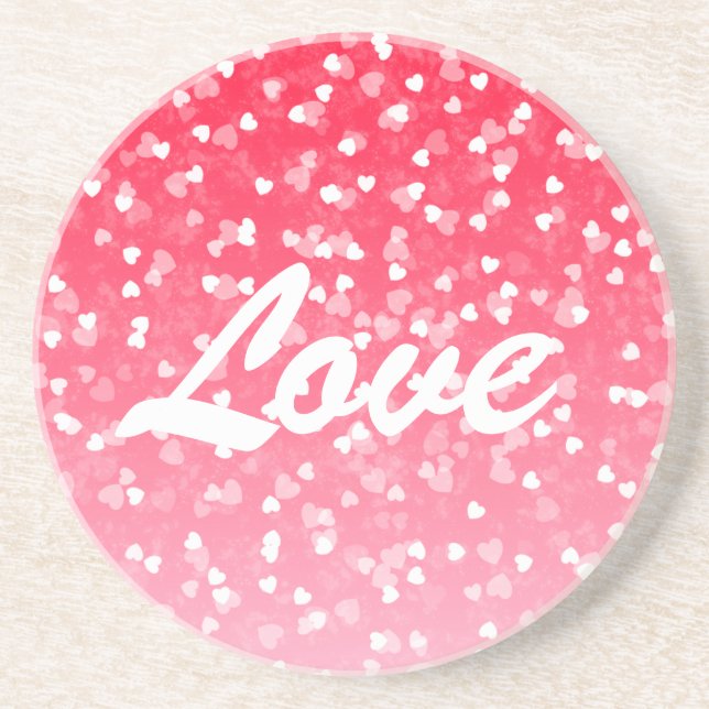 Porta-copos Corações e Amor do namorados (Frente)