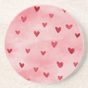 Porta-copos Corações Rosa Vermelho Amor  