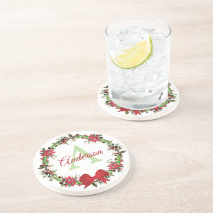 Porta-copos Coroa de Natal personalizada