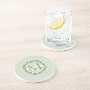 Porta-copos Coroa de Oliveira Personalizada Monograma Costa de